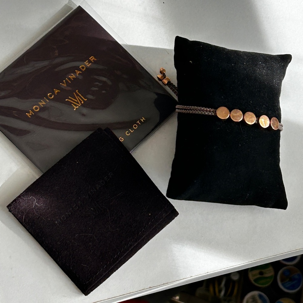 Monica Vinader rose gold bracelet
